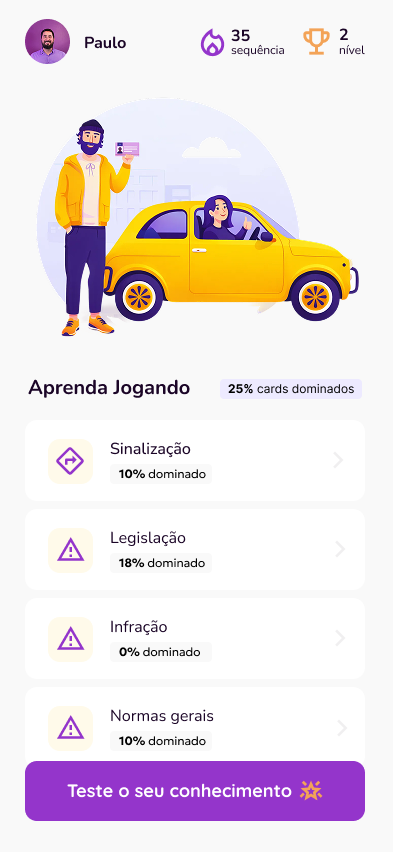 Tela inicial - Aprenda Jogando